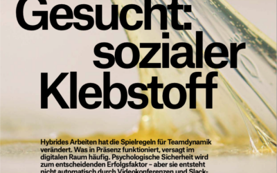 Sozialer Klebstoff gesucht: Remote Work verändert Kommunikation und Beziehungen